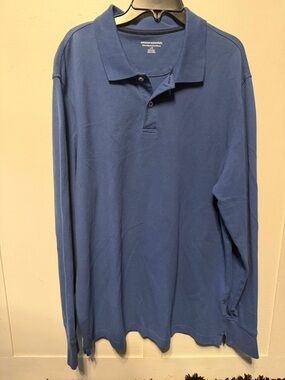 Amazon Essentials Men's Long-Sleeve Polo in Blue